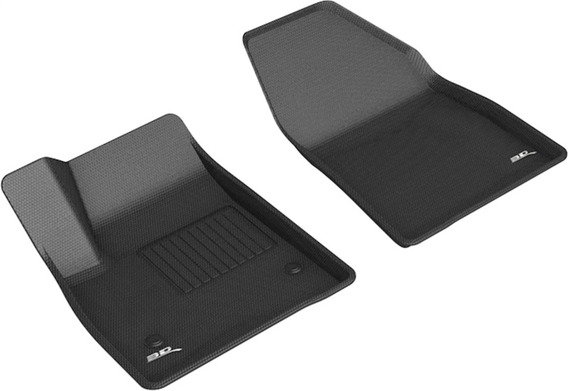 Cadillac XT6 Floor Mats - Front - 3D MAXpider - Kagu - Black - `20-`21 Cadillac XT6 Floor Mats - Front - 3D MAXpider - Kagu - Black - `20-`21